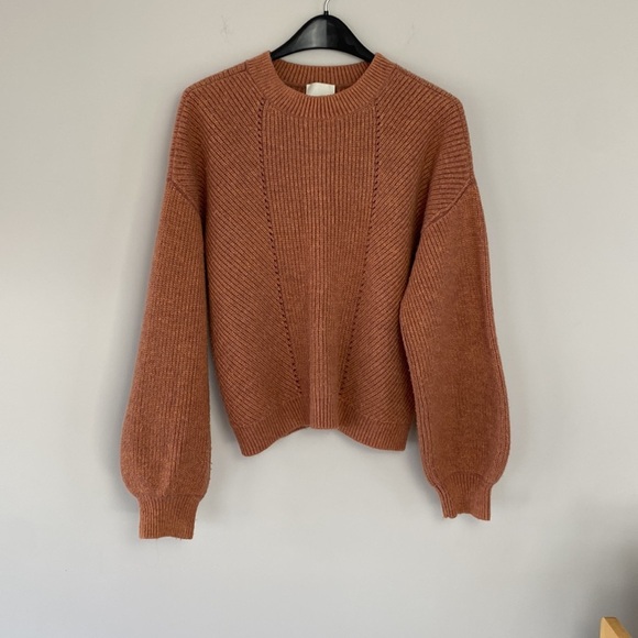 Greylin Medium Pink Mauve Rose Knit Pullover Wool Blend Sweater - Picture 9 of 9